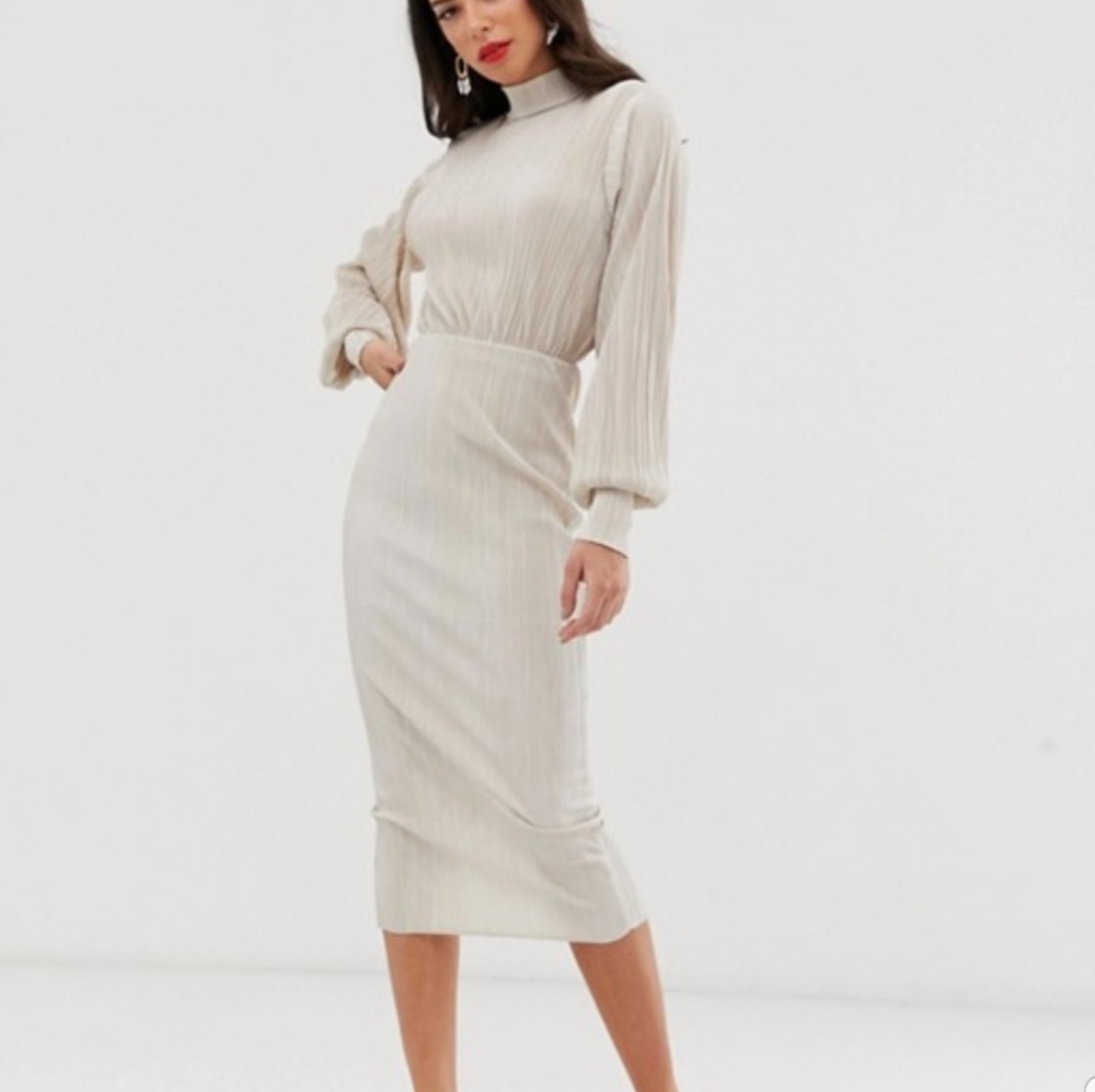 Beautiful Asos Tall Champagne color Size 8 dress